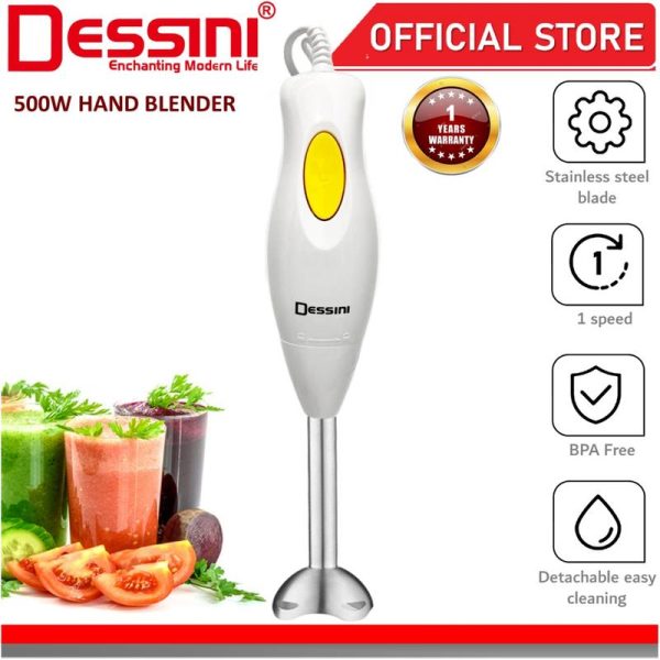 DESSINI ITALY Hand Blender Chopper Mixer Grinder Juicer Food Processor Stainless Steel Knife Blade Pengisar