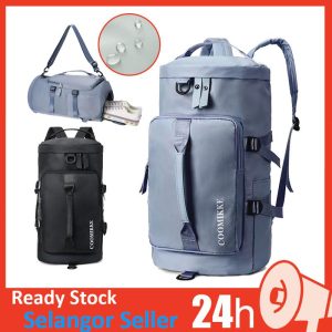 3 Ways Carry Water Resistant Backpack Travel Bag Fitness Bag Dry & Wet Separation Compartment Sport Fashion Beg COD Bags