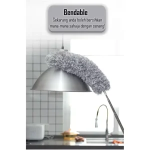 iHome 2.8 Metres Retractable Duster Stainless Steel Ultra-fine Fiber Duster Extended Ceiling Broom Penyapu Habuk Panjang