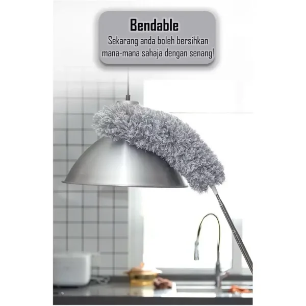 iHome 2.8 Metres Retractable Duster Stainless Steel Ultra-fine Fiber Duster Extended Ceiling Broom Penyapu Habuk Panjang