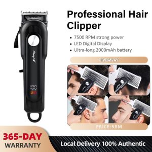 【Gifts For Men】Gunting Rambut Profesional, Ckeyin, Tanpa Wayar dan Bunyi Rendah, Sesuai untuk Dewasa dan Kanak-kanak, Penggunaan Profesional