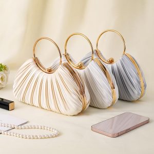 Beg Hadiah Klac Jamuan Wanita Petang Berlipat, Ketibaan Baru, Elegan dan Mudah, Sesuai untuk Jamuan, Personaliti Elegan dan Atmosfera, Beg Tangan Cincin Personaliti