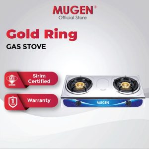 MUGEN Gold Ring Double Burner Gas Cooker Stove (MGC-5600) Stainless Steel