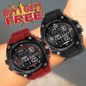 Jam Tangan Digital, Fungsi Berkilau, Untuk Lelaki dan Wanita, Kalis Air, Relo, Beli 1 Ambil 1, Penghantaran Percuma, Ketibaan Baru Watches