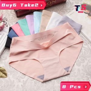 8 Keping Set Seluar Dalam Lancar Wanita Cute Girly Panties Women Underpant Lapik Graphene, Sutera Lembut dan Bernafas