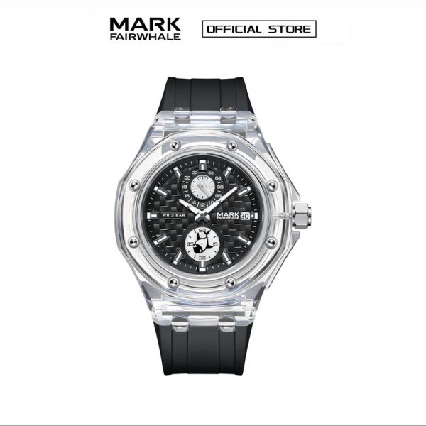 【100% Authentic】Jam Tangan Kuarza Lelaki, Fesyen Mark Fairwhale, Reka Bentuk Sejuk dan Diperibadikan, Pelbagai fungsi, Sarung Lutsinar, Kalis Air sehingga 30M, Gaya Retro Elegan, Waranti 2 tahun, 5830 Watches