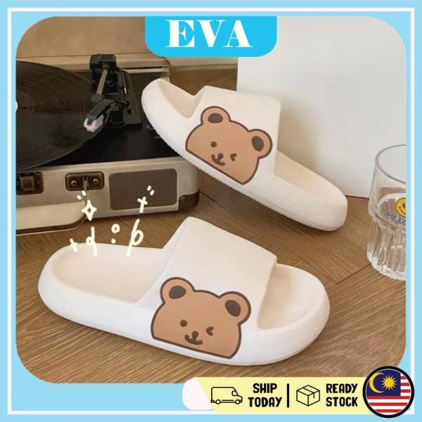 READY STOCK EVA Cute bear Slipper Women's Kasut Casual Comel Perempuan Selipar Sandal Wanita