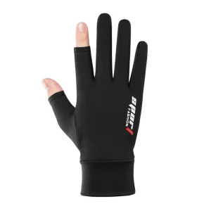 Men's Summer Fishing Gloves Ice Silk Non-Slip Sun Protection Cycling Gloves Thin Anti-UV Outdoor Sports Motorcycle Gloves Safety