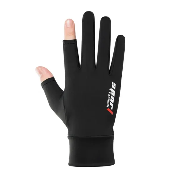 Men's Summer Fishing Gloves Ice Silk Non-Slip Sun Protection Cycling Gloves Thin Anti-UV Outdoor Sports Motorcycle Gloves Safety