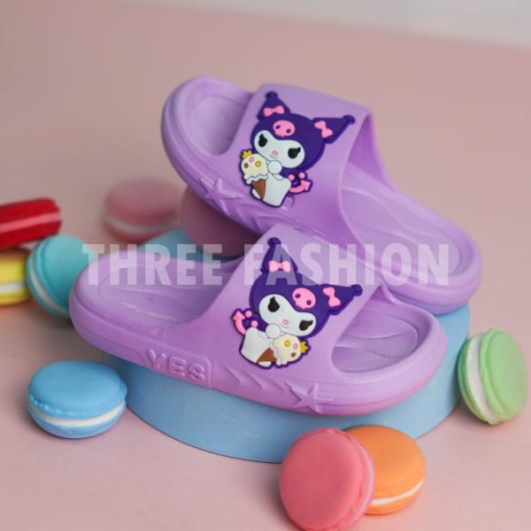 【THREE Fashion】Kuromi Kids Girl Shoes Kasut Budak Perempuan Girls Bling Shining Shoes Pearl Bow Shoes Princess Shoes Baby Girls Korean Sandals Kids Girl Bow Princess Shoes for Girl Fashion Perempuan Kasut Budak