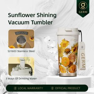 GERM Sunflower Coffee Cup 500ml S31603 Stainless Steel Thermos Bottle Leakproof Water Bottle Tumbler