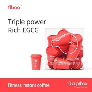 Fiboo Kopi Hitam Segera Americano Tanpa Gula Pek 10 Cawan