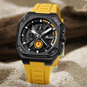 D-Ziner Men's Rubber Quartz Watch DZ-9056A