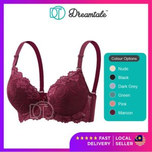 [AB Cup] Dreamtale Women Bra Big Lace Wired Bra Push Up Bra Coli Wanita Baju Dalam Wanita WCO324