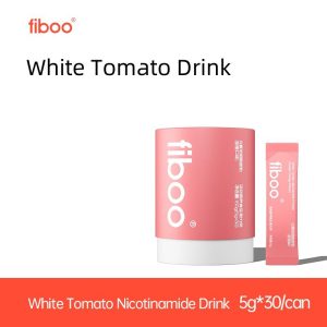 Fiboo Serbuk Minuman Vitamin Bersinar Tomato Putih dan Nicotinamide Perisa Oren Manis Supplement