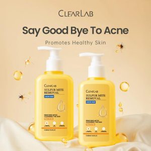 ClearLab Sabun Sulfur Pembersihan Antibakteria, Gel Mandian Tiga Dalam Satu, dengan Penyingkiran Hama Sulfur, Sabun Sulfur Cecair Dinaik Taraf, Ekstrak Tumbuhan, Lembut pada Kulit
