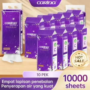 10pekTisu Gantung Murah Wall Hanging Tissue CARINA Kotak Tisu Dinding 4 Lapis 130mm x 180mm 10000sheets