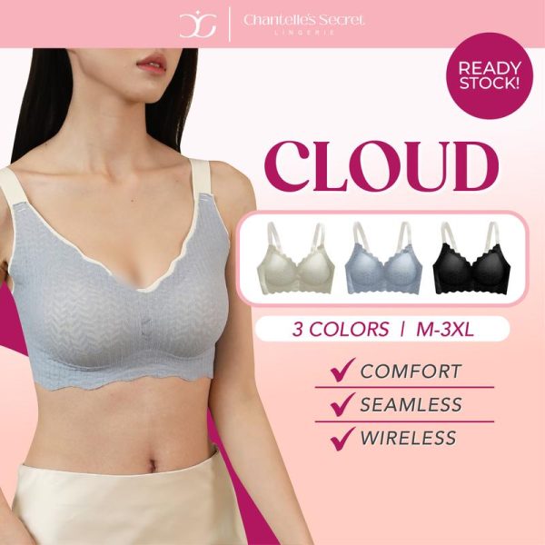 Chantelle Secret M-3XL Plus Size Seamless Push Up Bra Full Coverage for Women Ultra Comfort Bra Perempuan Baju Dalam Wanita Tanpa Wayar