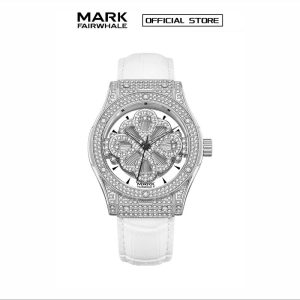 Jam Tangan Kuarza Berlian, Mark Fairwhale, Gaya Serba guna Wanita, Mewah dan Klasik, Kalis Air, Jam Tangan Bulat Kecil, 3710 Watches