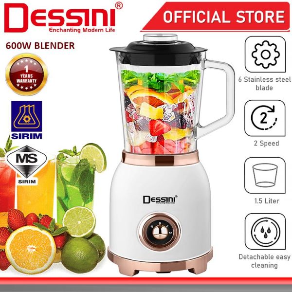 DESSINI ITALY 1.5L Stainless Steel Blender Grinder Mixer Juicer Extractor Food Processor Smoothie Ice Crusher / Pengisar