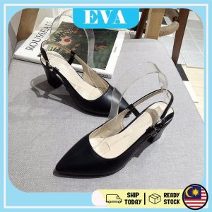 READY STOCK EVA Women's High Heels Korea Kasut Tinggi Wanita Perempuan Office Ladies