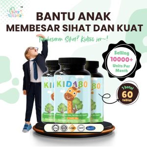 Kid180 - {Vitamin Pertumbuhan Kanak-Kanak} 60Tablets x3-Botol (Set Jimat) {Chewable Tablets} Perisa Beri Campuran {Vitamin K2 MenaQ7} Paten Bahan Dari Perancis - Tiny Titanz