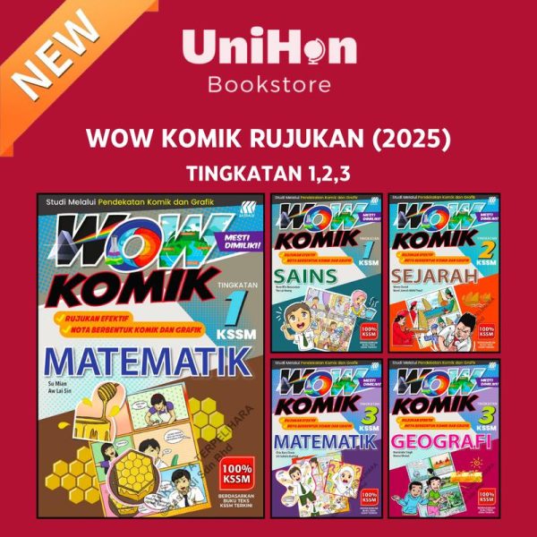 [UNIHON] SASBADI: (COMBO) WOW KOMIK Buku Rujukan 【TINGKATAN 1,2,3】Nota Berbentuk Komik dan Grafik (EDISI 2025)