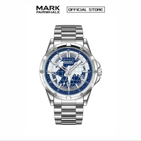 【100% Authentic】Jam Tangan Lelaki, Mark FairwhaleEarth, Fesyen Trend, Sesuai untuk Tempat Kerja dan Riadah, Gaya Joke, Reka Bentuk Mudah, Berkilau, Kalis Air, Pergerakan Kuarza, Tali Keluli Halus, FW-5130-S Watches