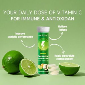 [Promote] Nature's Key Tablet Efervesen Elektrolit yang membantu menambah hidrasi dan tenaga, 10 tablet per botol, rasa limau nipis dan buah markisa, mudah dibawa dan diminum