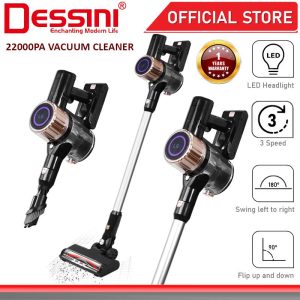 DESSINI ITALY Cordless Cyclone Vacuum Cleaner Mop Floor Sweeper Dust Collector Suction Brush Penyedut Habuk Vakum