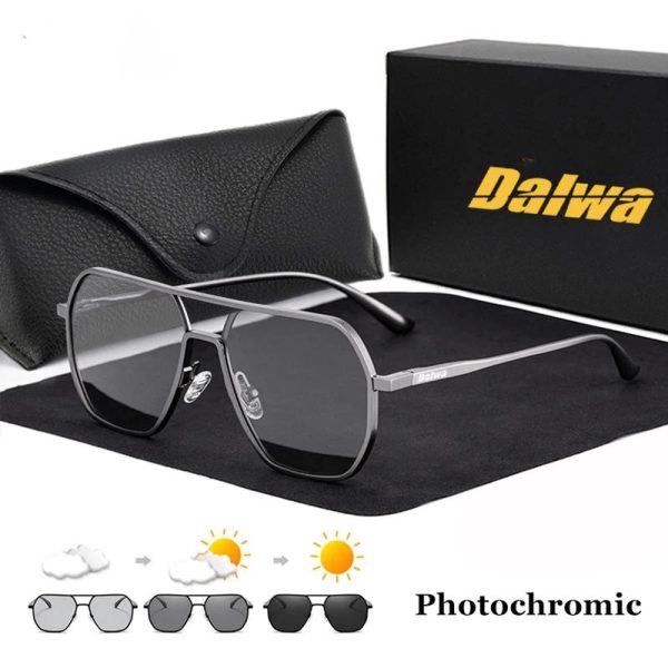 Cermin Mata Hitam Pemanduan Terpolarisasi, Dalwa, Bahan Roket, Fleksibel, Untuk Lelaki, Warna Lelaki, Sesuai untuk Mendaki dan Memancing, Cermin Mata Matahari Klasik, Perlindungan UV400, Cermin Mata, Sukan Luar