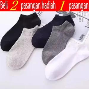 [Beli 2 pasangan hadiah 1 pasangan]Stokin Pendek, Stokin Potongan Rendah, Tidak Licin, Tidak Kelihatan, Stokin Bot Loafer, Stokin Tidak Pamer, Stoking Buku lali, Lembut, Sesuai untuk Sekolah dan Sukan, Stokin Anti-gelincir, Beli 2 Hadirkan 1 Tawaran