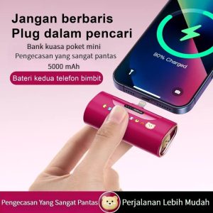 【COD&Local Delivery】Capsule Power Bank 5000 mAh, Cute, Compact, Portable Power Bank, Fast Charging, Compatible With Various Mobile Phones Powerbank