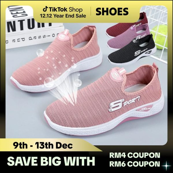 READY STOCK EVA Sport Slip On Sneaker Women’s Sport Shoes Kasut Walking Running Lady Perempuan Wanita Lawa Gift Feet Outdoor Sepatu Pump