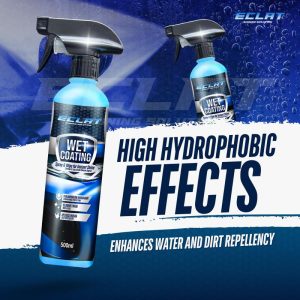ECLAT Wet Coating Spray 500ml – Spray & Wipe Je, Terus Kilat! Efek Hydrophobic Kalis Air & Kotoran, Perlindungan UV, Hujan & Panas. Tahan 5-8 Minggu, Sesuai Untuk Cat, Cermin, Plastik & Rim. Aplikasi Mudah – Hasil Seperti Detailer Profesional. wax, polish