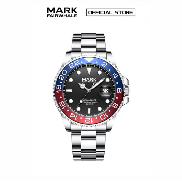 【100% Authentic】Jam Tangan Kuarza Dail Besar, Siri Cahaya Bintang BARU MARK FAIRWHALE, Bergaya, Untuk Lelaki dan Wanita, Pelbagai fungsi, Kalendar, Lampu Malam, Kalis Air, Sesuai untuk Pasangan, FW-5140 Watches