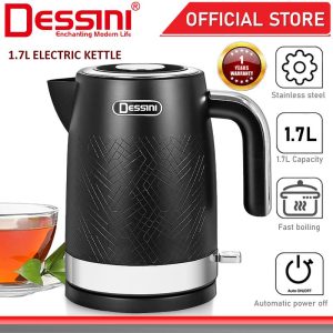 DESSINI ITALY 1.7L Stainless Steel Electric Kettle Automatic Cut Off Boiler Jug Teapot / Cerek