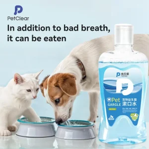 PetClear Air Pencuci Mulut Haiwan Peliharaan - 380ml, Bersihkan Mulut & Segarkan Nafas untuk Kucing/Anjing