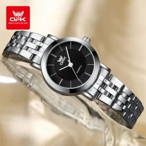 OPK Jam Tangan Perempuan Wanita Original Waterproof Quartz Movement Stainless Steel and Leather Women Watch Business Fashion Watch 6019 Rotundity Bahan logam dalam stok Banyak warna Pejabat parti pemberian hadiah Garanti 1 tahun