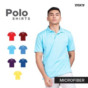Boxy Microfiber Dri Fit Polo Shirts For Men's and Women's- Red / Maroon / Island Paradise / Sea Blue / Dark Violet / Teal Blue
