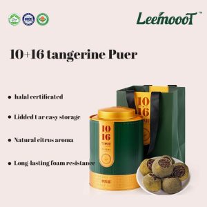 【LeemoooT】Green Orange Peel Extract, Green Tangerine Peel, Ripe Pu 'er Tea Leaves, 250g, Individually Edible, Comes in a Gift Box, Suitable for Tea Lovers