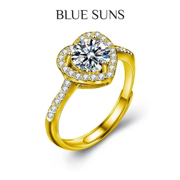 [S925+1ct Moissanite] Cincin Rekaan Klasik Mewah Bergaya dan Serbaguna Boleh Laras Untuk Wanita Kotak Hadiah (Ulang Tahun/Valentine/Hari Lahir)