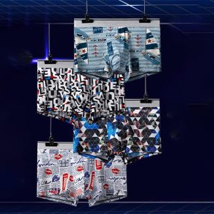 Seluar Dalam Fesyen, Set 4 PCS, Untuk Lelaki, Bahan Sutera Ais Lembut, Selesa, Sesuai Sempurna, Seluar Boxer, Set Berbilang Gaya, Bernafas, Cepat kering, Berkualiti Tinggi, Seluar Dalam Lelaki