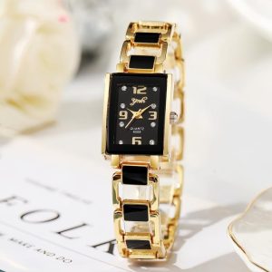 Jam Tangan Wanita, Emas Kuning Popular, Elegan dan Mewah Gred Tinggi, Fesyen, Kalis Air, Pergerakan Kuarza Berlian Watches