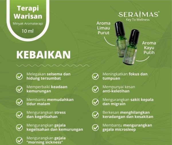 Seraimas Minyak Aromaterapi Warisan (10ml)