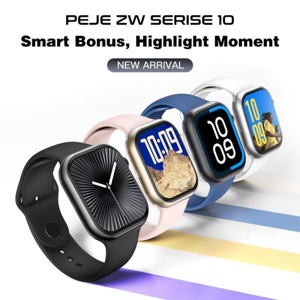 Siri PEJE ZW, Skrin Sentuh Penuh, 10 Mod Sukan, Panggilan Bluetooth, Fotografi Jauh, Pembantu Suara AI, Skrin Penuh, Sesuai untuk Telefon Pintar, 123