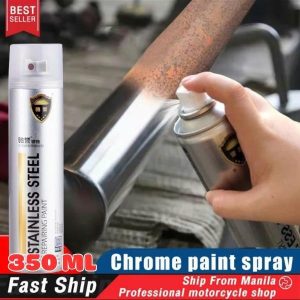 Cat Perak Krom Penyembur Cat Krom Berkilat STAINLESS STEEL 350ml - Botol Cat Krom Super Berkilat Car Automotive