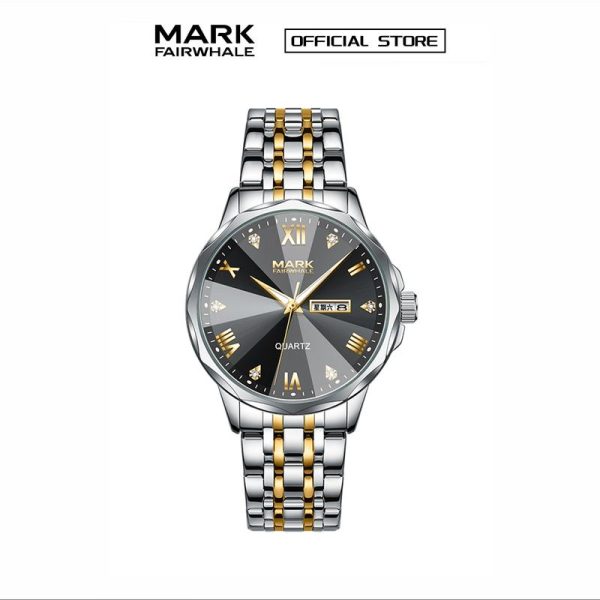 【100% Authentic】MARK FAIRWHALE Jam Tangan Lelaki Fesyen Perniagaan 6-pin Jam Tangan Kuarza Pelbagai Fungsi 30M Kalendar Cahaya Malam Kalis Air 5120 Watches