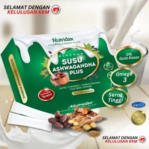 Susu Ashwagandha dengan Campuran Habbatussauda Wattin Low Fat Low Sugar Kurma (1-3 Pack) Minuman Dairy