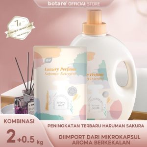 【2kg+0.5kg】Botare,Detergen Dobi, Wangian Sakura, Tahan Lama, dengan Wangian